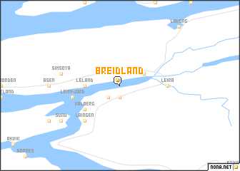 map of Breidland