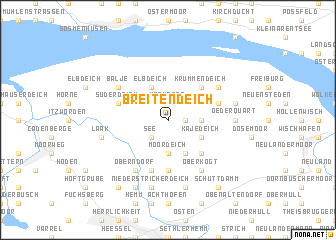 map of Breitendeich