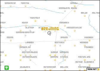 map of Brejning