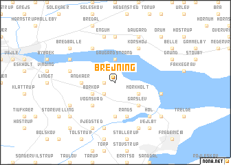 map of Brejning