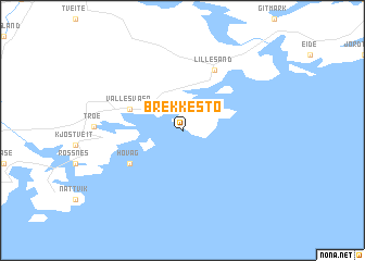 map of Brekkestø