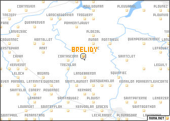 map of Brélidy