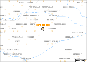 map of Bréménil