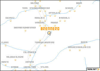 map of Brennero