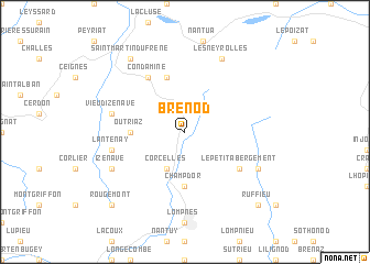 map of Brénod