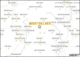 map of Brent Pelham