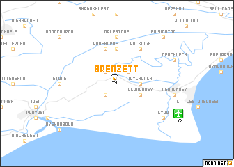 map of Brenzett