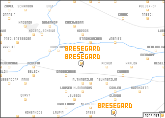 map of Bresegard