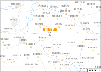 map of Bresje