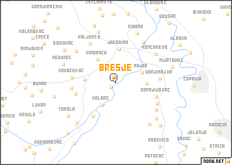 map of Bresje