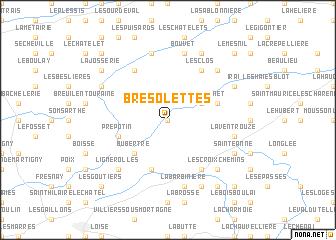 map of Brésolettes