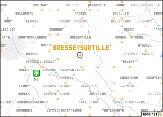 map of Bressey-sur-Tille