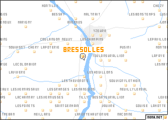 map of Bressolles