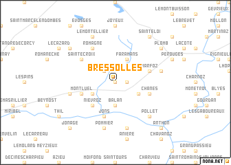 map of Bressolles