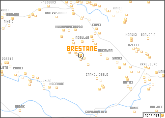 map of Breštane