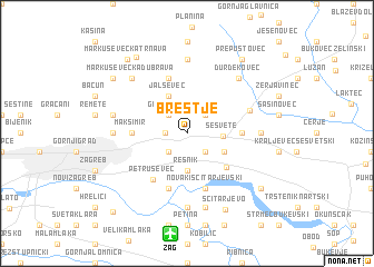 map of Brestje