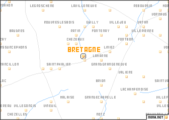 map of Bretagne