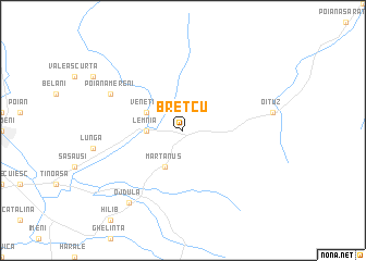 map of Breţcu