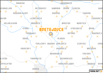 map of Bretejovce