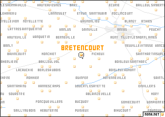 map of Brétencourt