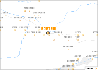 map of Breţeni