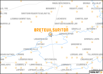 map of Breteuil-sur-Iton