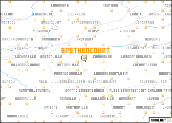 map of Bréthencourt