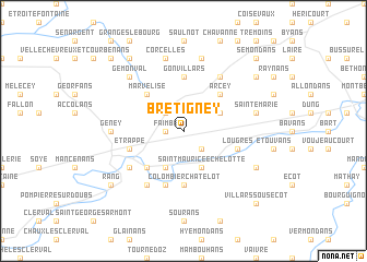 map of Bretigney