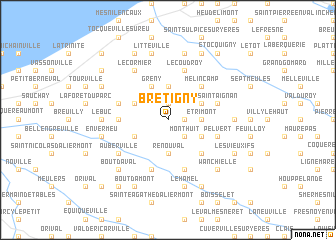 map of Brétigny