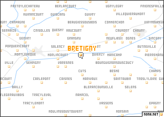 map of Brétigny