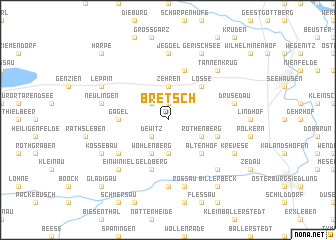 map of Bretsch