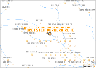 map of Bretstein vor der Kirche