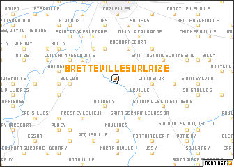 map of Bretteville-sur-Laize