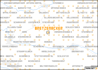 map of Bretzenacker