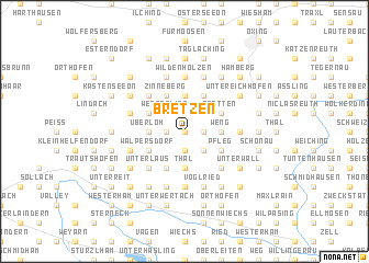 map of Bretzen