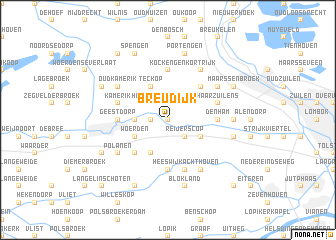 map of Breudijk