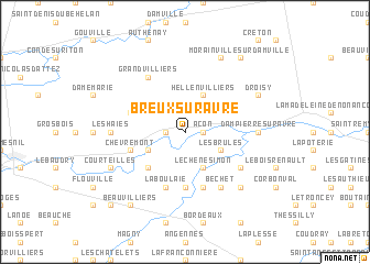 map of Breux-sur-Avre