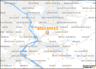 map of Brévannes