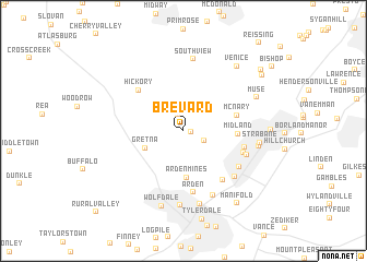 map of Brevard