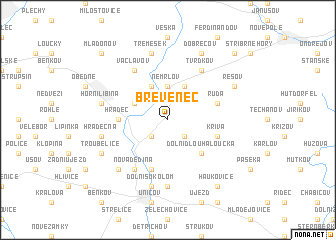 map of Břevenec