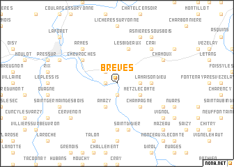 map of Brèves