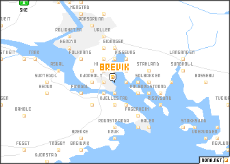 map of Brevik