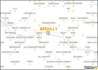 map of Brévilly