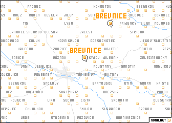 map of Břevnice