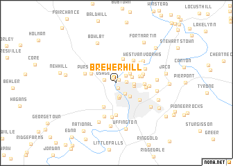 map of Brewer Hill