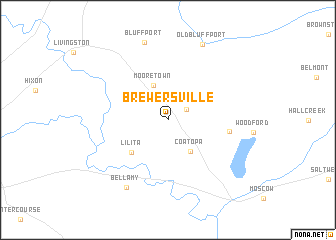 map of Brewersville