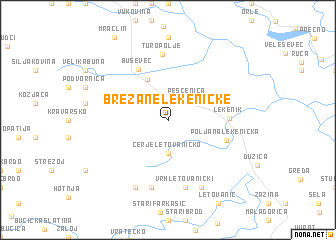 map of Brežane Lekeničke