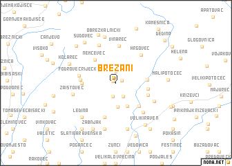 map of Brežani