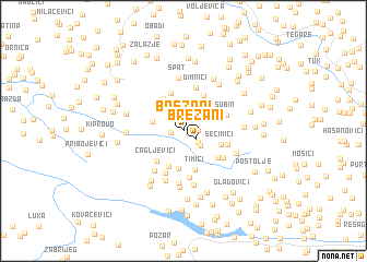 map of Brežani