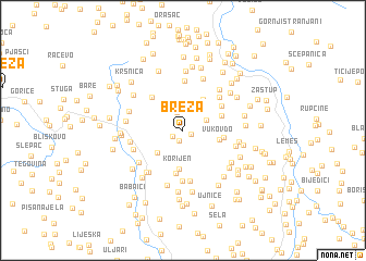 map of Breza